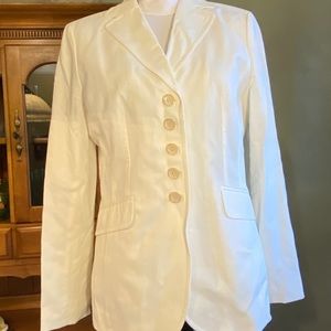 Ann Taylor cream linen blend Dress Jacket